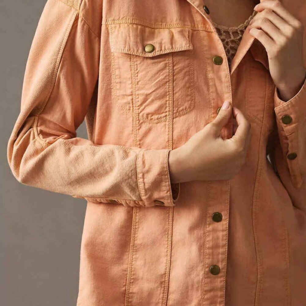 Pilcro Utility Snap Button Shacket - Size Small - image 3